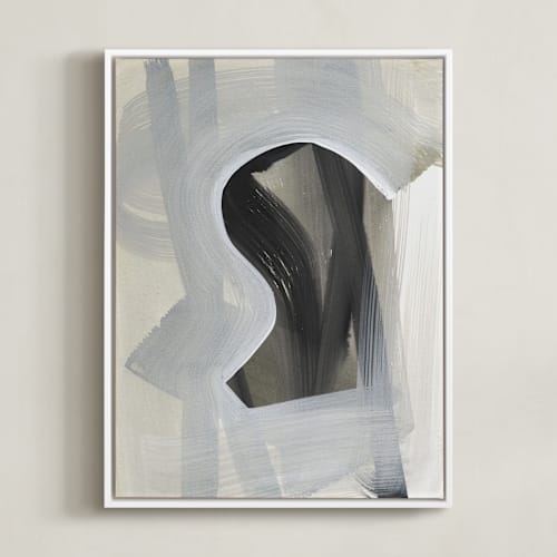This is a khaki and off white art by Angela Simeone called atmosphere