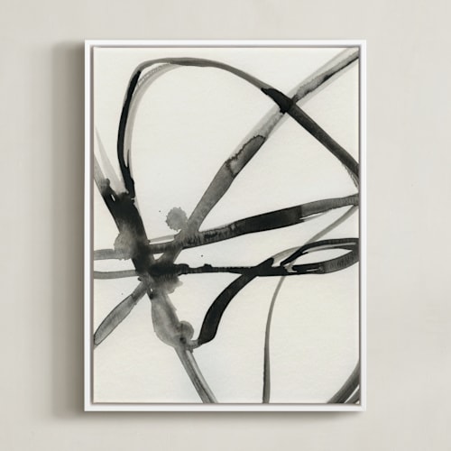 This is a black and white art by Mary Gaspar called plant cell 1