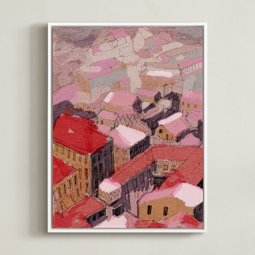 This is a pastel art with standard by Oana Prints called painted venice cityscape