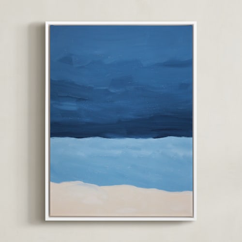 This is a deep blue art by Colleen Ehrlich called blue horizon