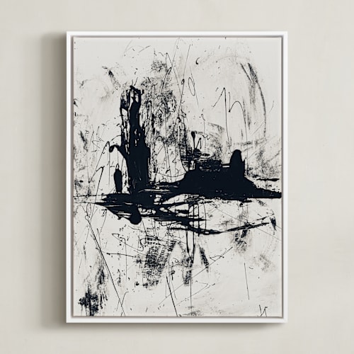 This is a black and white art by Carmen Guedez called tour de force ii