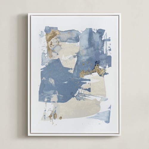 This is a wedgewood blue art by Julia Contacessi called on the rocks no. 2