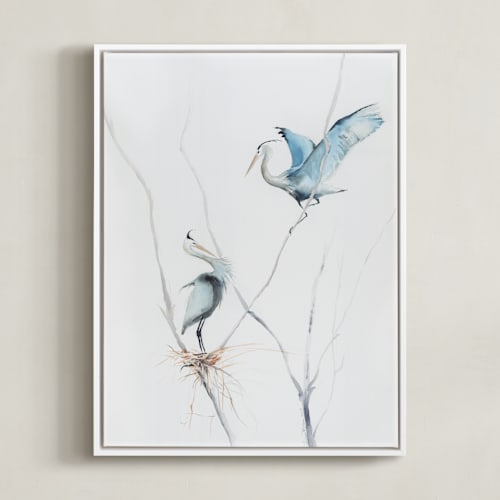 This is a heron blue art by Annie Moran called heron's nest
