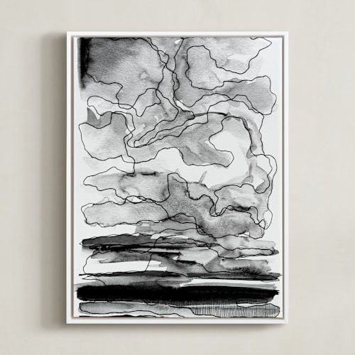 This is a black & white art by Stephanie Nowotarski called kansas