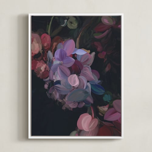 This is a midnight plum art by Amy Hall called midnight petals