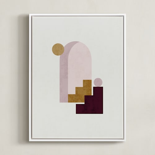 This is a mauve art by Iveta Angelova called rustic geometry 1