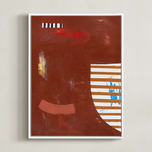 This is a mocha art by Keren Toledano called raw sienna & rouge