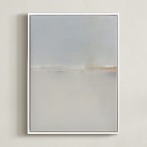 This is a white art by Sadie Holden called winter beach