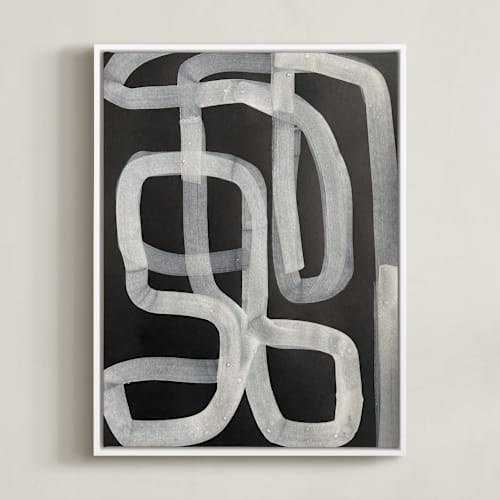 This is a charcoal art by Deborah Velasquez called a twist, a turn, a path