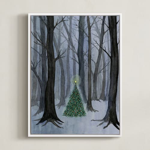 This is a winter art by Karina Racz called silent night woods
