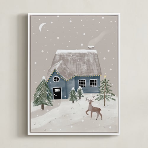 This is a dusk art by Maja Cunningham called winter's night