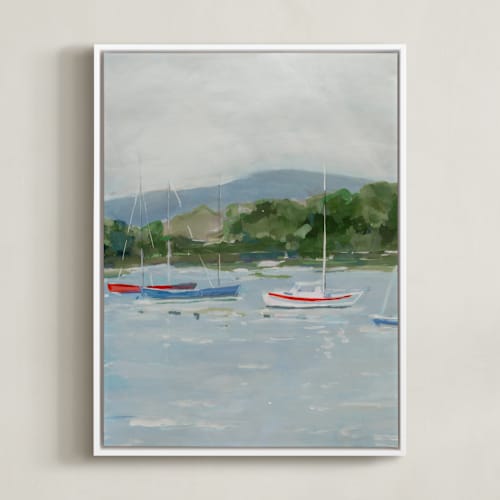 This is a sea blue kids wall art by Arohika Verma called coastal calm