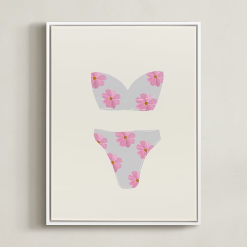 This is a smoky grey kids wall art by Johanne Dziemian called beach day 1