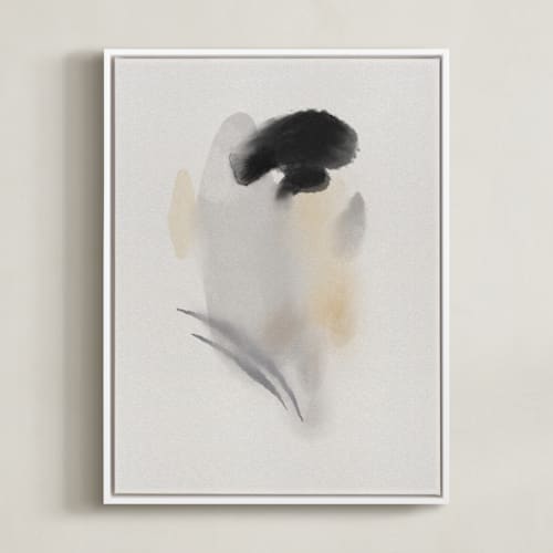 This is a neutral beige kids wall art by Christa Kimble called chickadee