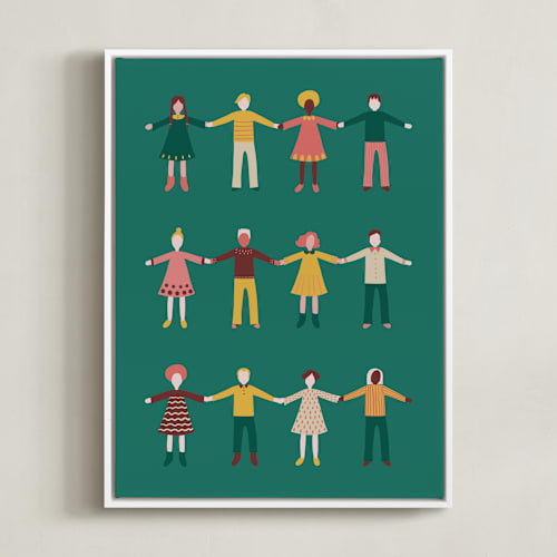 This is a forest kids wall art by Nieves Herranz called happy people