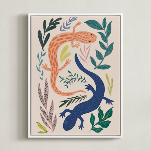 This is a peach kids wall art with standard by Megan Zang called ever changing