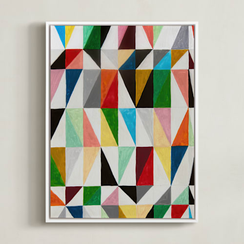 This is a bone kids wall art by Jane Clark called triangle grid