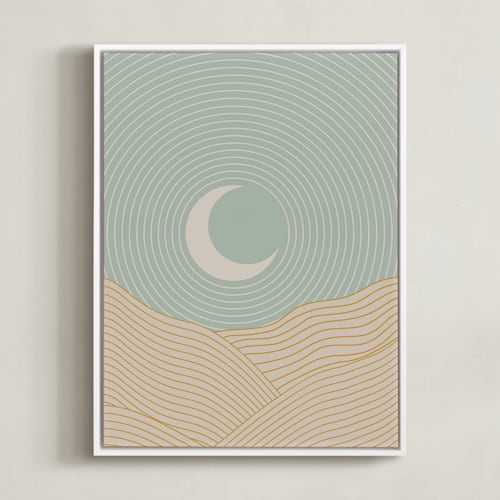 This is a duck egg blue art with standard by Zani van Zyl called sun and moon ii