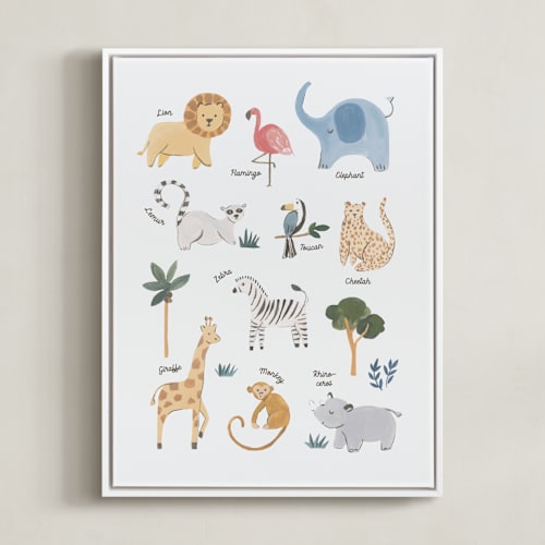 This is a safari art with standard by Teju Reval called safari friends 1