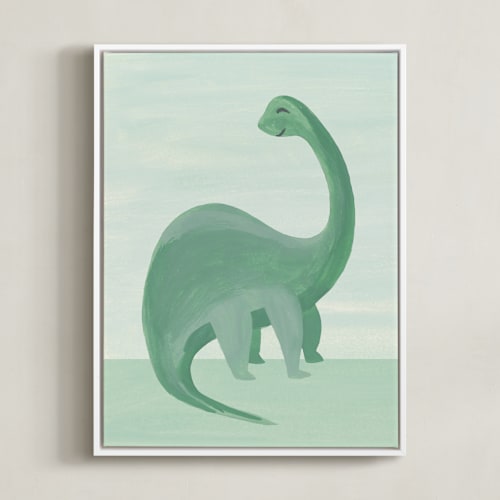 This is a forest nursery wall art with standard by Teju Reval called painted dinos 1