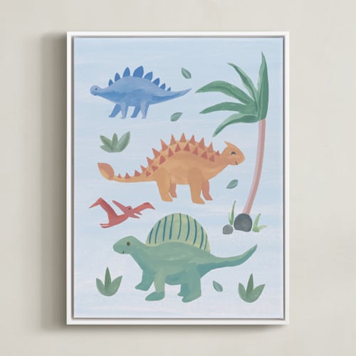This is a ocean nursery wall art by Teju Reval called painted dinos 2