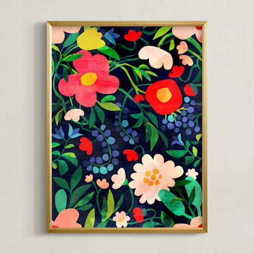 This is a bouquet art by Mojca Dolinar called summer flowers