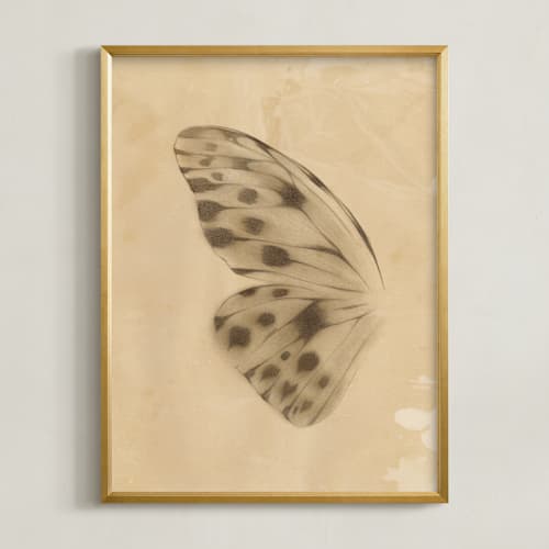 This is a vintage ivory art by jinseikou called vintage mariposa i