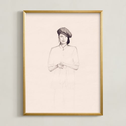 This is a cream art by Marta Crea called minimalist woman