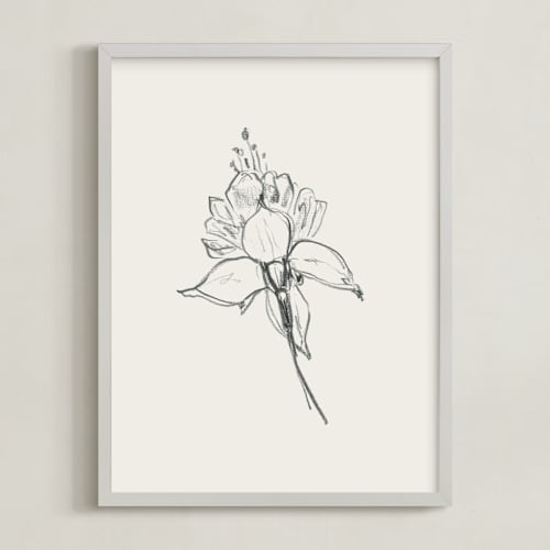 This is a off white / black art by Miranda Mol called fuchsia 2 of 2 diptych