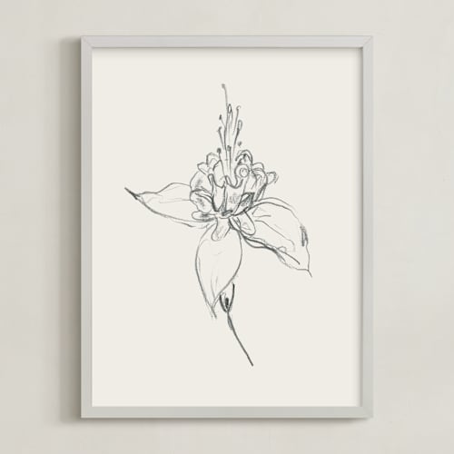 This is a off white / black art by Miranda Mol called fuchsia 1 of 2 diptych