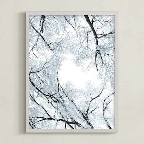 This is a icy aqua art by Courtney Crane called winter's dance no. 1