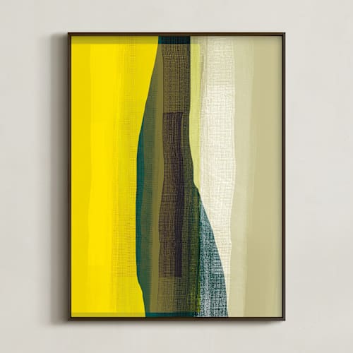 This is a emerald green art with standard by Debra Pruskowski called green bottle abstract