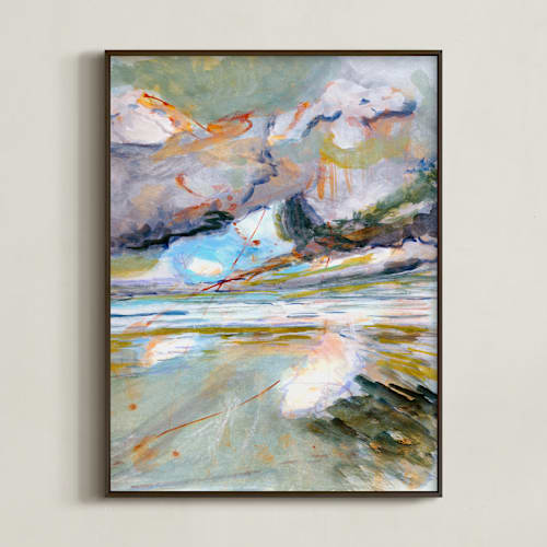 This is a storm blue art with standard by Jill Myer called broken perfection