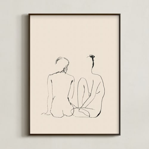 This is a papyrus art by Annie Clark called les filles