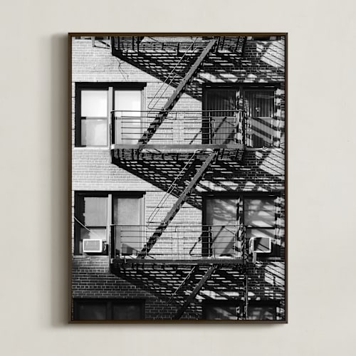 This is a monochrome art by lulu and isabelle called up down nyc