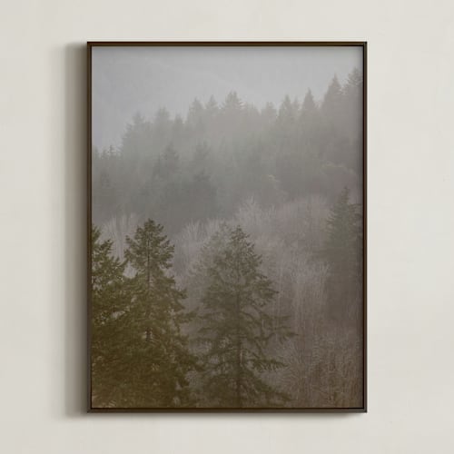 This is a white art by Crystal Lynn Collins called pine forest