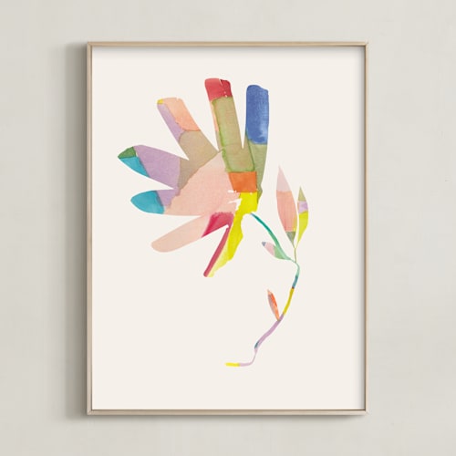 This is a cream art by Creo Study called botanical burst i