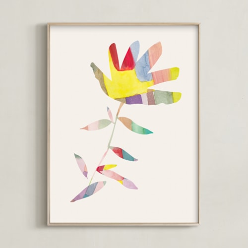 This is a cream art by Creo Study called botanical burst ii