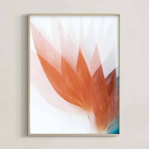 This is a deep carrot orange art by Tania Medeiros called california darling