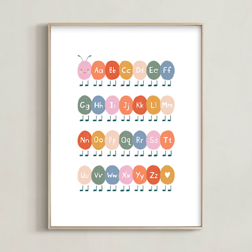 This is a rainbow art with standard by Elif Sahin called caterpillar abc