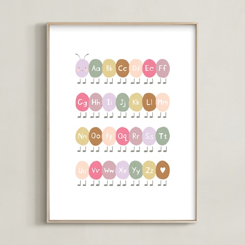 This is a mauvelous art by Elif Sahin called caterpillar abc