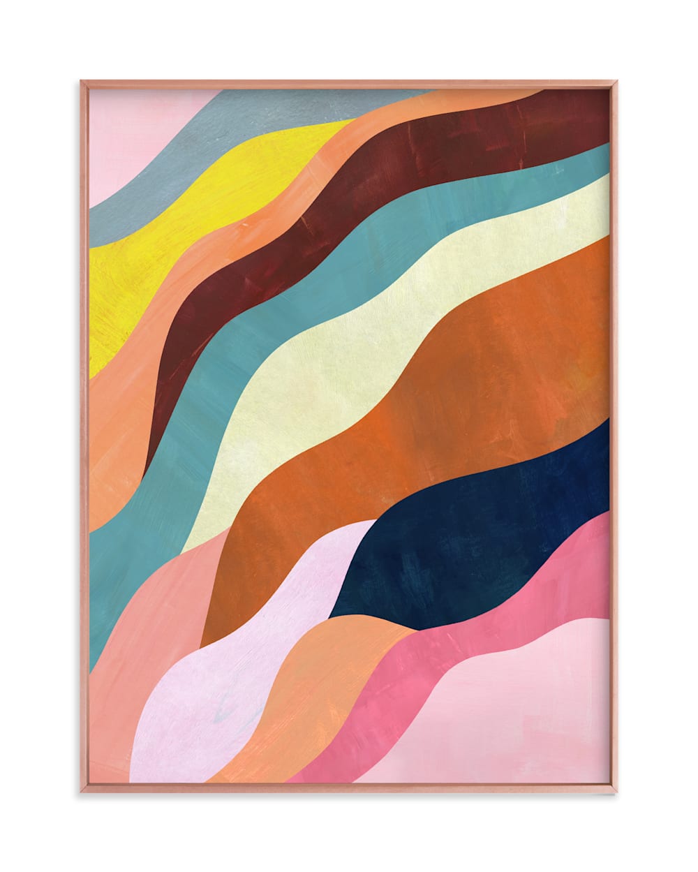 This is a dusty rose art by melanie mikecz called natural fluctuation ii