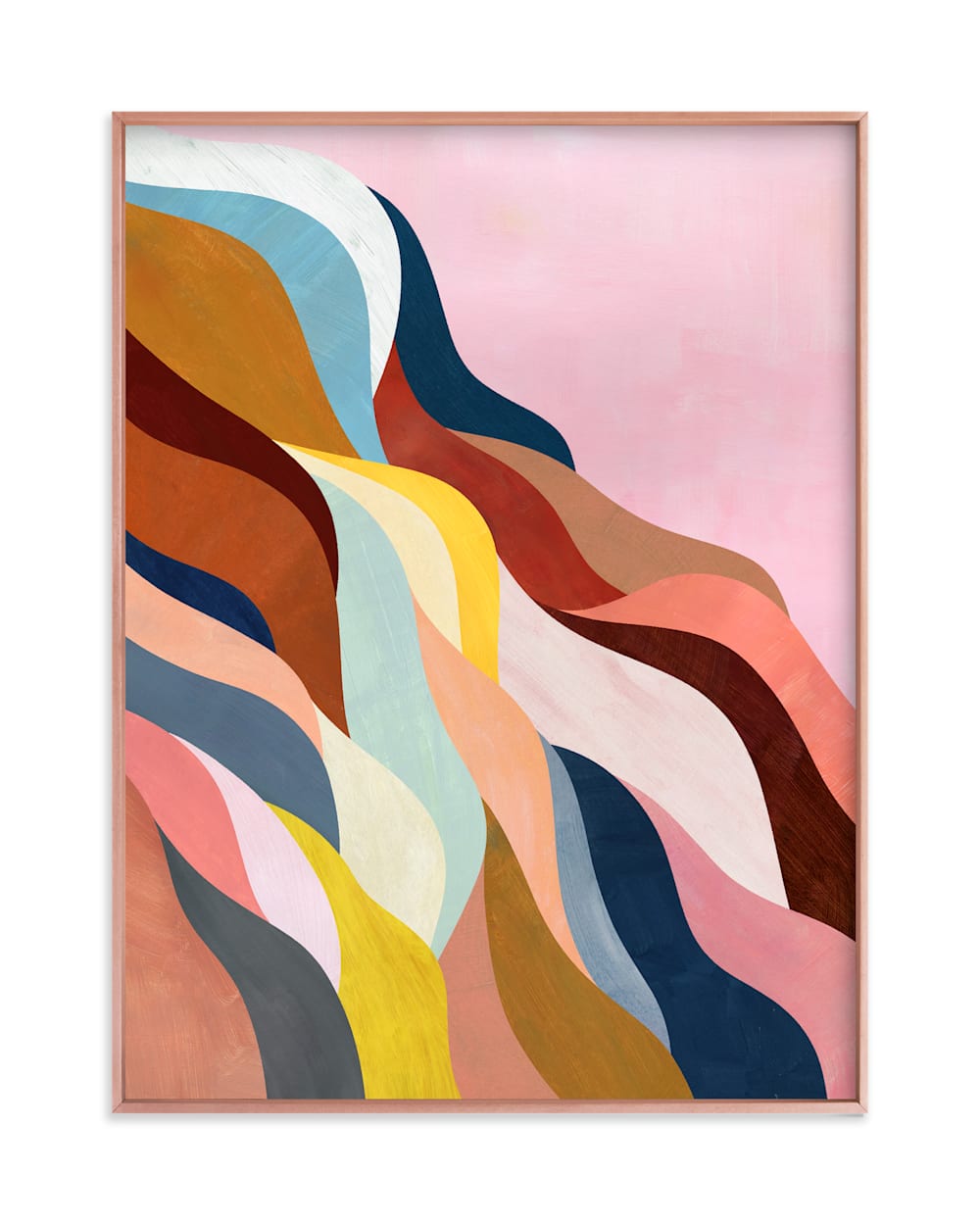 This is a dusty rose art by melanie mikecz called natural fluctuation i