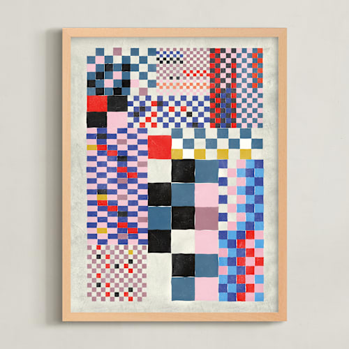This is a marine blue art by Krissy Callahan called checker madness