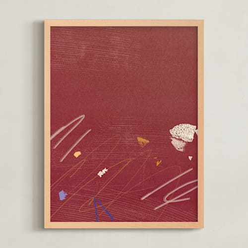 This is a crimson red art by Shiho Whitehead called room eleven 2