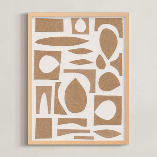 This is a cappucino brown art with standard by Alisa Galitsyna called paper cut-outs