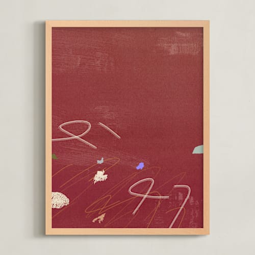 This is a crimson red art with standard by Shiho Whitehead called room eleven 1