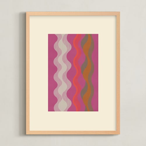 This is a magenta art by Baumbirdy called vibrant waves
