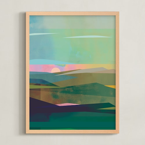 This is a mountain art with standard by Lori Wemple called graphic mountainscape 2