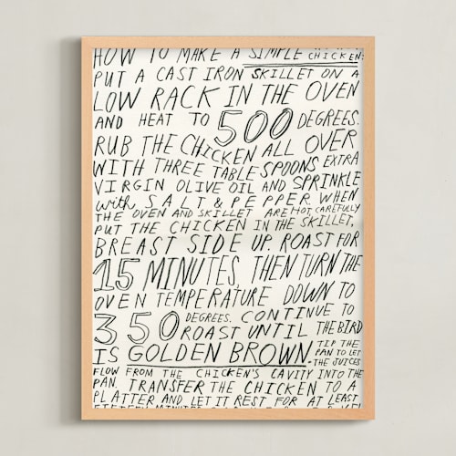 This is a cream art by Elliot Stokes called roast chicken